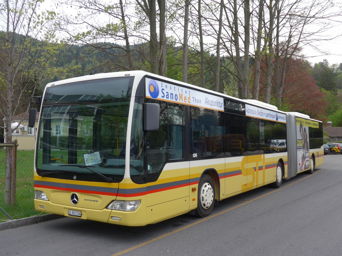 (159'954) - STI Thun - Nr. 136/BE 801'136 - Mercedes am 25. April 2015 bei der Schifflndte Thun