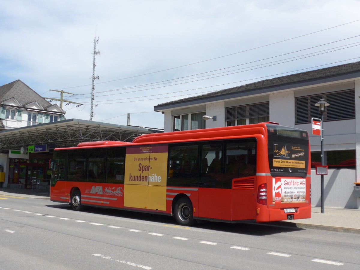 (160'502) - AFA Adelboden - Nr. 95/BE 26'774 - Mercedes am 14. Mai 2015 beim Bahnhof Frutigen