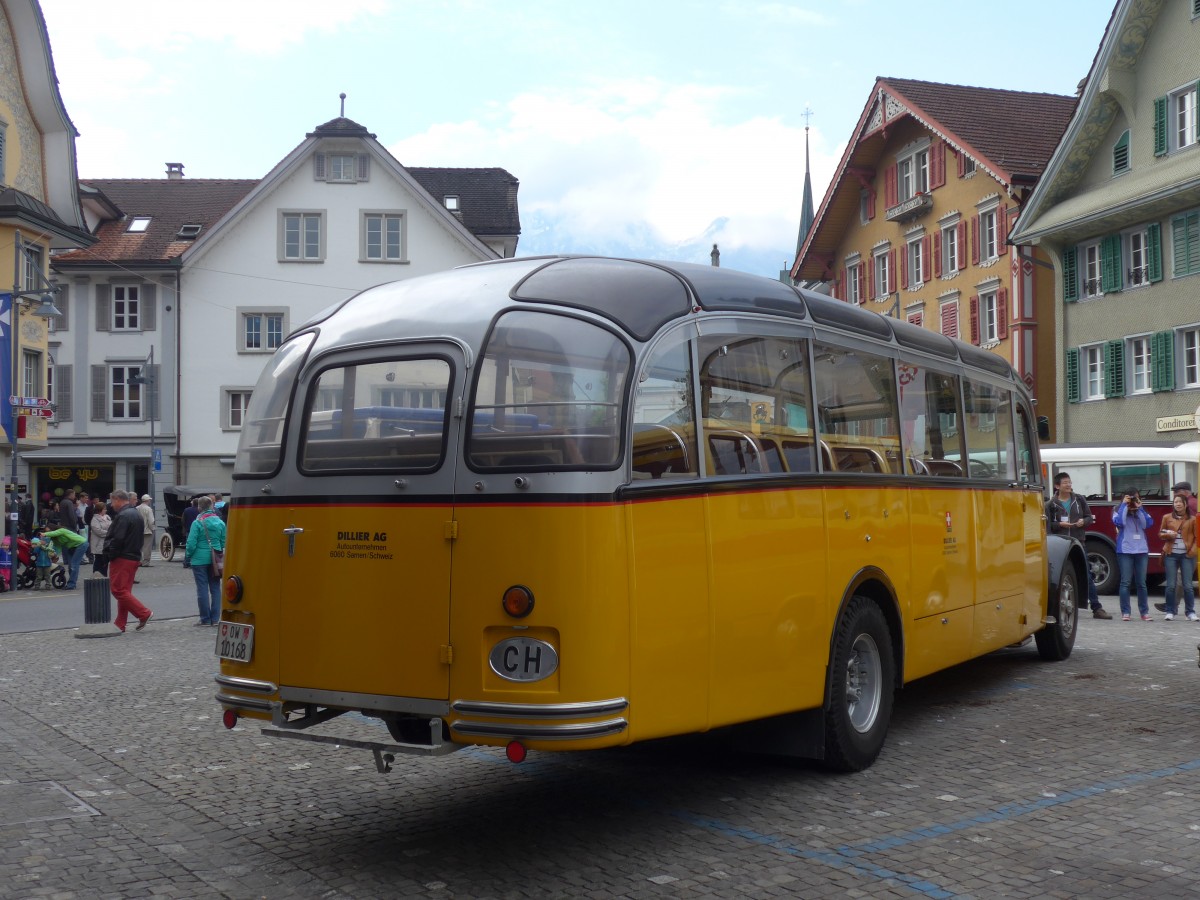 (160'905) - Dillier, Sarnen - OW 10'168 - Saurer/Gangloff (ex AVG Grindelwald; ex P 23'128; ex P 2195) am 24. Mai 2015 in Sarnen, OiO