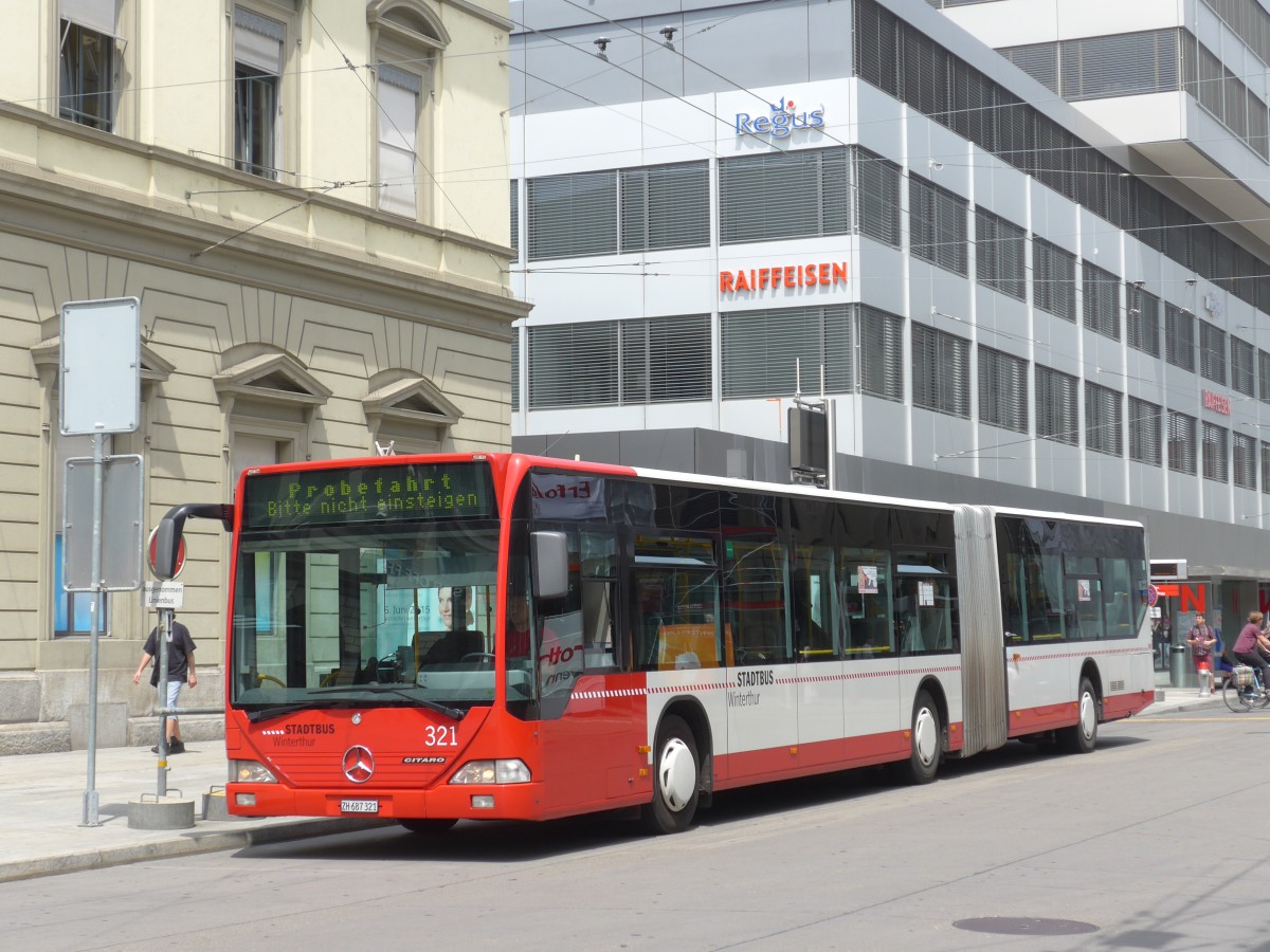 (161'615) - SW Winterthur - Nr. 321/ZH 687'321 - Mercedes am 31. Mai 2015 beim Hauptbahnhof Winterthur