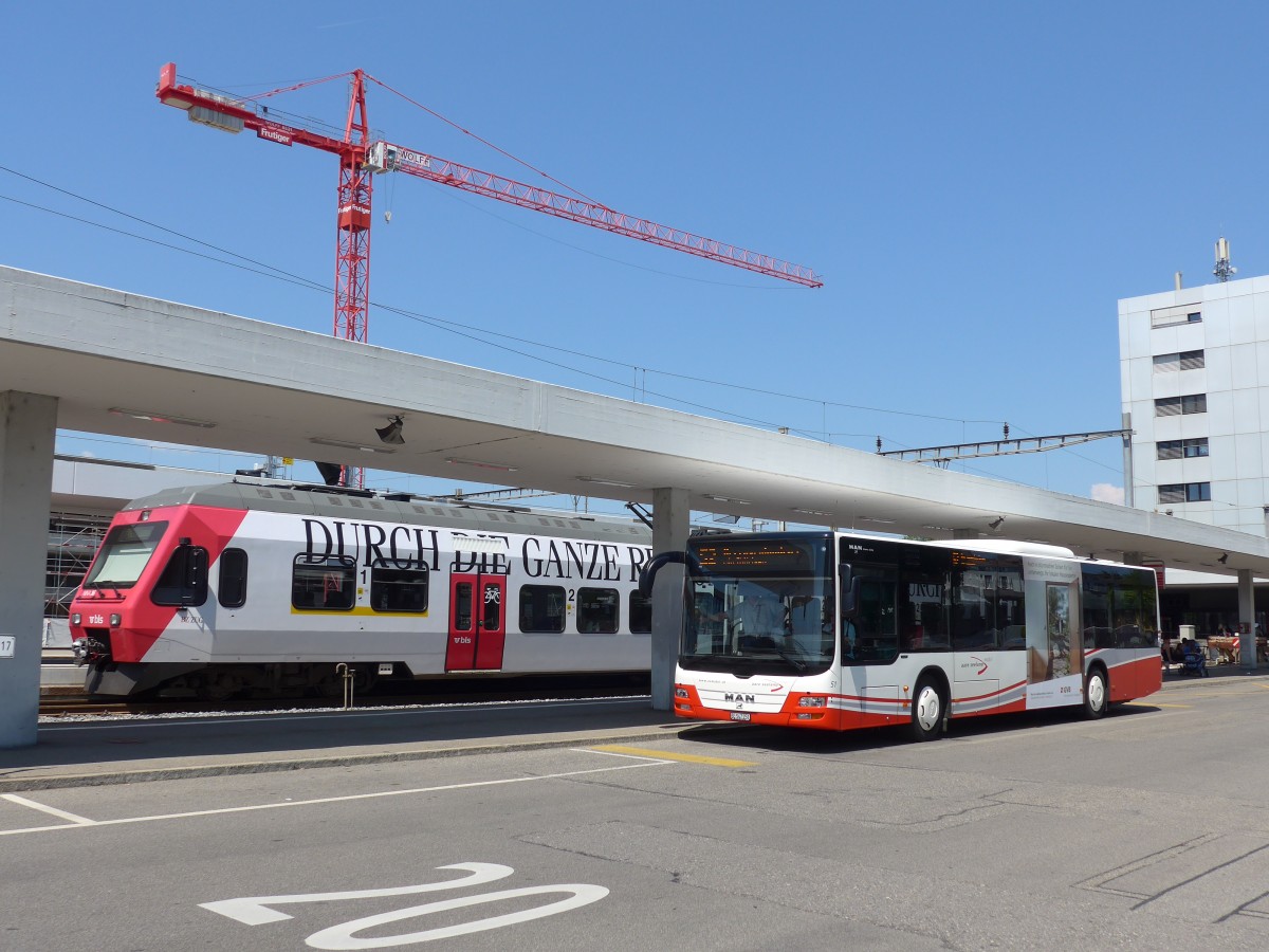 (161'911) - ASm Langenthal - Nr. 51/BE 547'251 - MAN am 6. Juni 2015 beim Bahnhof Langenthal