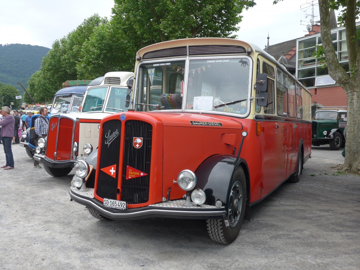 (162'218) - Hert, Messen - SO 165'492 - Saurer/Hess (ex Frey, Messen; ex Steiner, Messen) am 20. Juni 2015 in Aigle, Saurertreffen