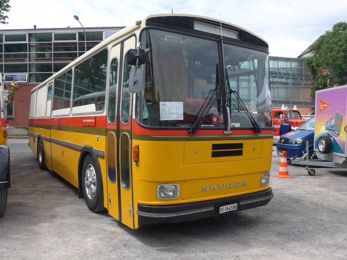 (162'311) - Maillard, Evolne - VS 164'580 - Saurer/Tscher (ex Segessenmann, Burgistein; ex P 24'229) am 20. Juni 2015 in Aigle, Saurertreffen