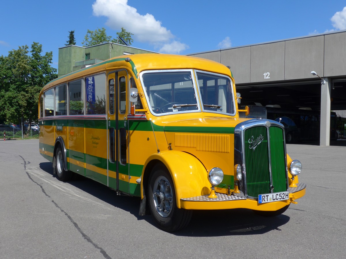 (162'536) - Hogenmller, Reutlingen - RT-LC 52H - Saurer/R&J (ex AvH Heimenschwand Nr. 1) am 24. Juni 2015 in Reutlingen, Betriebshof