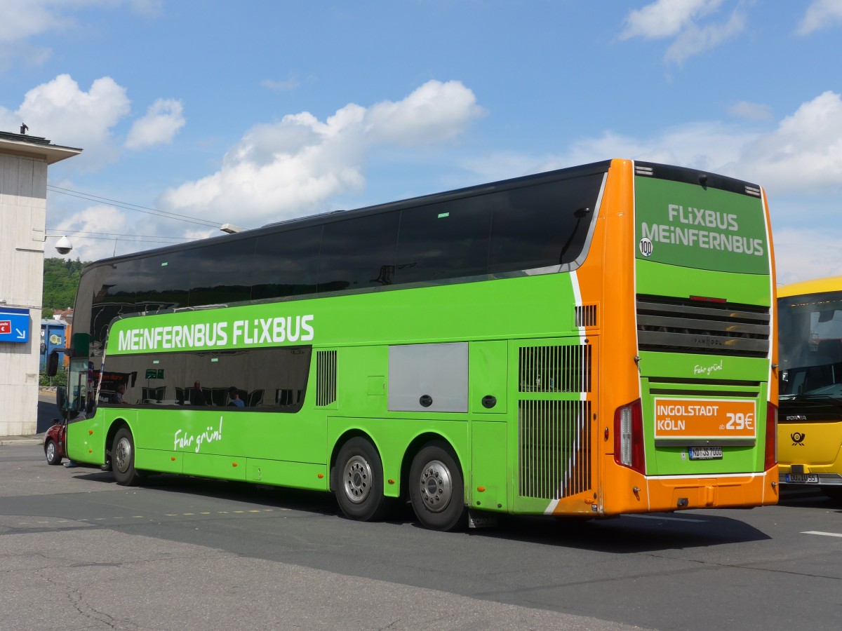 (162'700) - Kssl, Schrobenhausen - ND-JS 7000 - Scania/Van Hool am 27. Juni 2015 beim Bahnhof Wrzburg