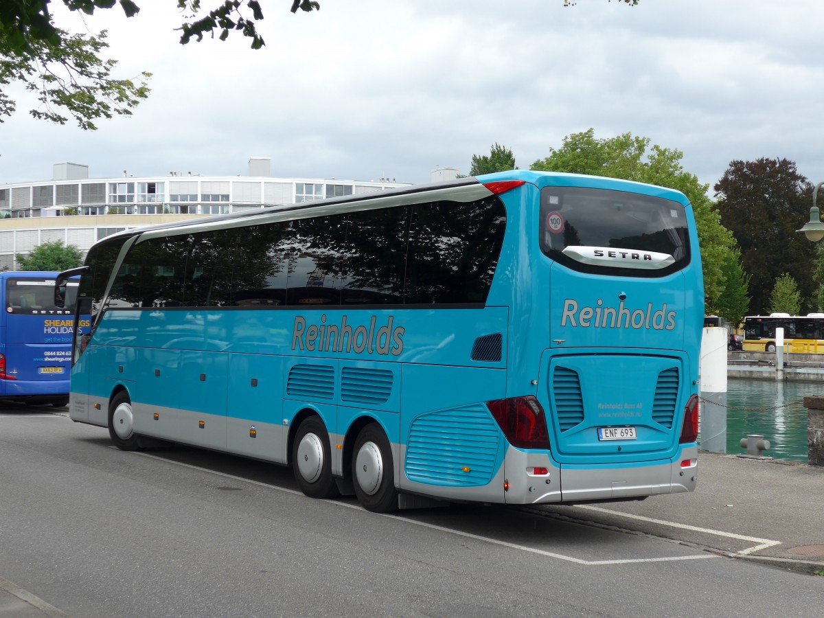 (163'186) - Aus Schweden: Reinholds, Malmbck - ENF 693 - Setra am 29. Juli 2015 bei der Schifflndte Thun