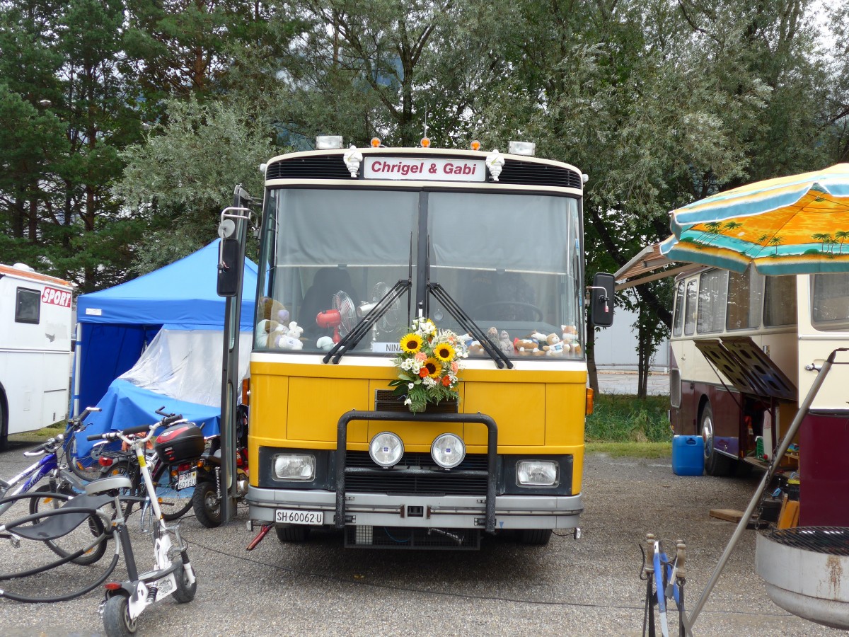 (163'535) - Aus der Schweiz: Oberhnsli, Thayngen - SH 60'062 U - FBW/Tscher (ex Bus-Halter, Wil Nr. 9) am 16. August 2015 in Schaan, Wohnbustreffen