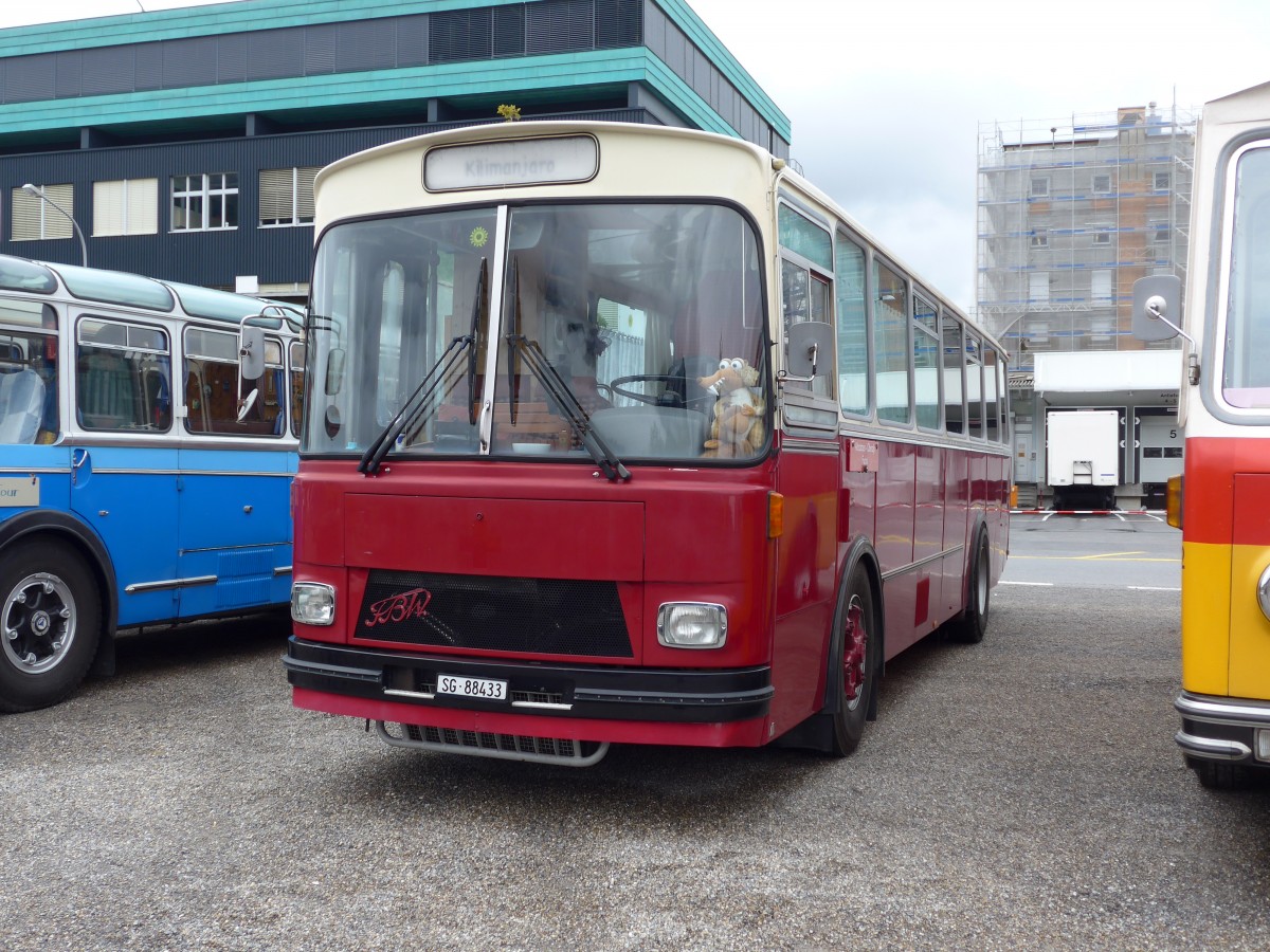 (163'572) - Aus der Schweiz: Liebi, Montlingen - SG 88'433 - FBW/Tscher (ex Wespe, Altsttten; ex P 24'804) am 16. August 2015 in Schaan, Wohnbustreffen