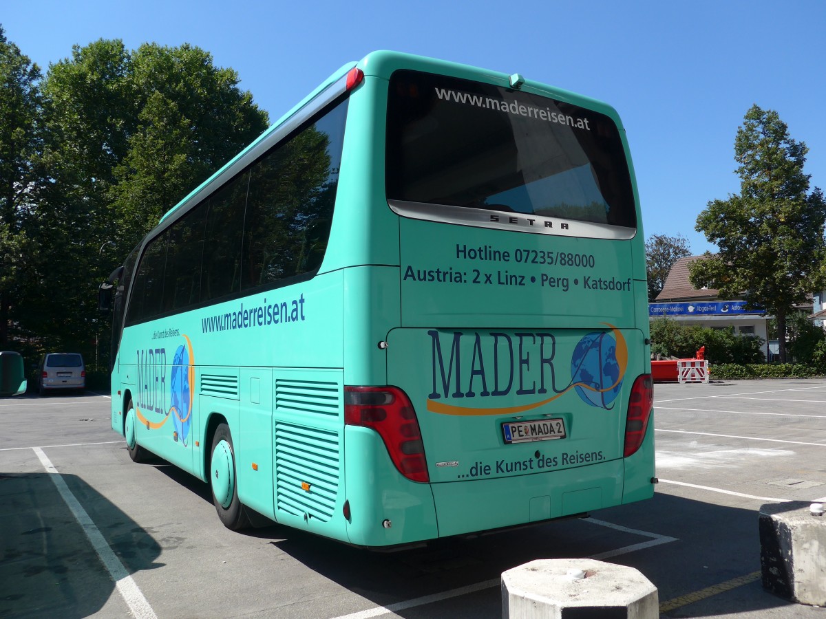 (163'717) - Aus Oesterreich: Mader, Katsdorf - PE MADA 2 - Setra am 21. August 2015 in Thun, Grabengut