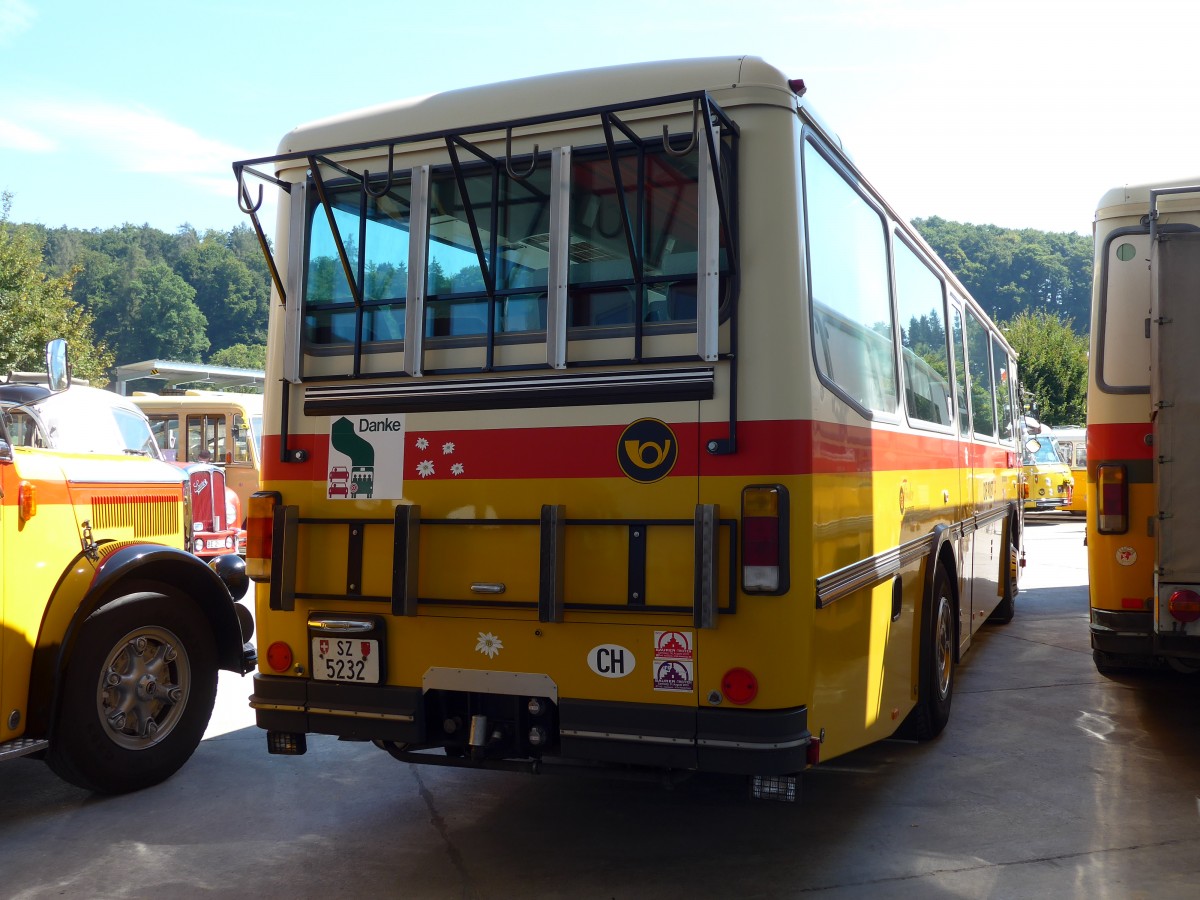 (164'137) - Fssler, Unteriberg - Nr. 6/SZ 5232 - Saurer/R&J (ex Schrch, Gutenburg Nr. 6; ex P 23'458) am 29. August 2015 in Oberkirch, CAMPUS Sursee