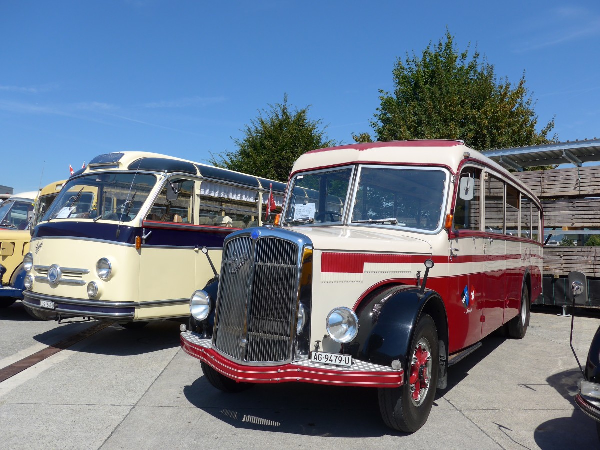 (164'154) - Knecht, Windisch - AG 9479 U - Saurer/Tscher (ex Schweizer Armee; ex P 23'073) am 29. August 2015 in Oberkirch, CAMPUS Sursee