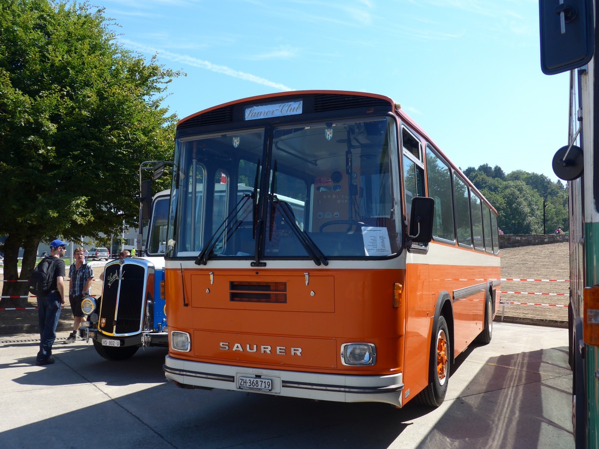 (164'161) - Mangold, Oberengstringen - ZH 368'719 - Saurer/Hess (ex RhV Altsttten Nr. 45) am 29. August 2015 in Oberkirch, CAMPUS Sursee