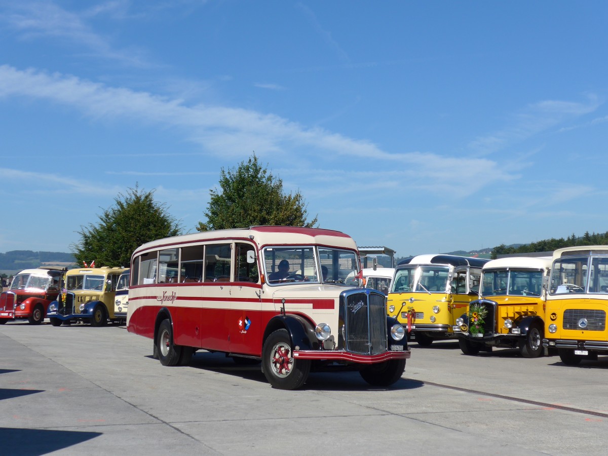 (164'229) - Knecht, Windisch - AG 9479 U - Saurer/Tscher (ex Schweizer Armee; ex P 23'073) am 29. August 2015 in Oberkirch, CAMPUS Sursee