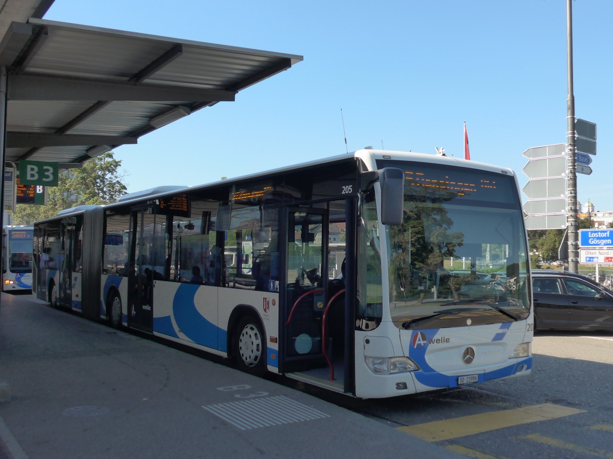 (164'274) - BOGG Wangen b.O. - Nr. 205/SO 21'996 - Mercedes am 30. August 2015 beim Bahnhof Olten