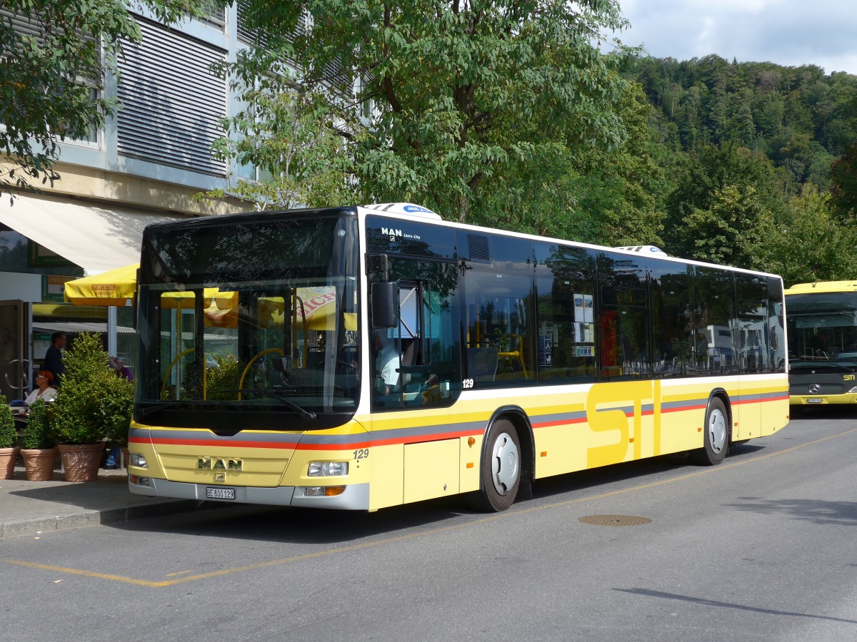 (164'533) - STI Thun - Nr. 129/BE 800'129 - MAN am 6. September 2015 bei der Schifflndte Thun