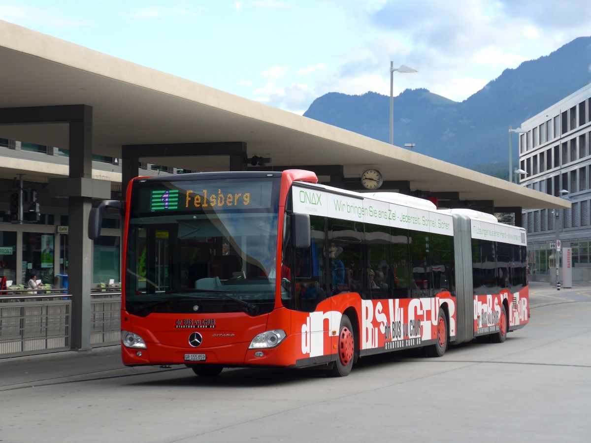 (165'203) - SBC Chur - Nr. 59/GR 155'859 - Mercedes am 19. September 2015 beim Bahnhof Chur