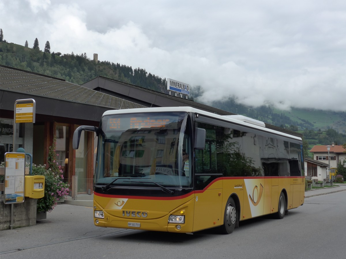 (165'250) - Mark, Andeer - GR 163'711 - Iveco am 19. September 2015 in Andeer, Heilbad