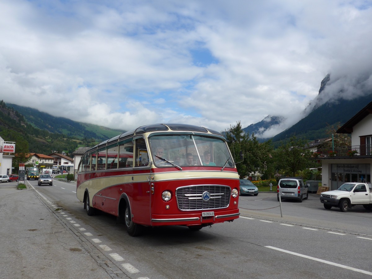 (165'336) - Wirth, Roggwil - TG 2024 U - Saurer/Gangloff am 19. September 2015 in Andeer, Tgavugl