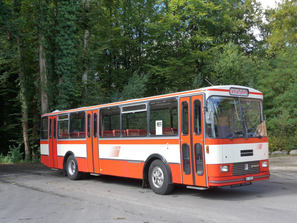 (165'949) - Frey, Opfikon - GL 15'272 - FBW/R&J (ex Tiemann, Oetwil Nr. 20; ex AAGS Schwyz Nr. 20) am 4. Oktober 2015 in Oberburg, Ziegelgut