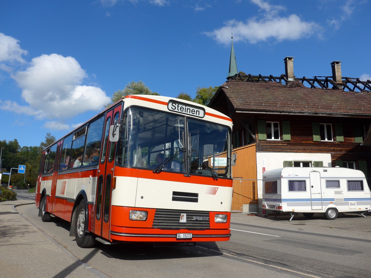 (166'044) - Frey, Opfikon - GL 15'272 - FBW/R&J (ex Tiemann, Oetwil Nr. 20; ex AAGS Schwyz Nr. 20) am 4. Oktober 2015 in Heimiswil, Post