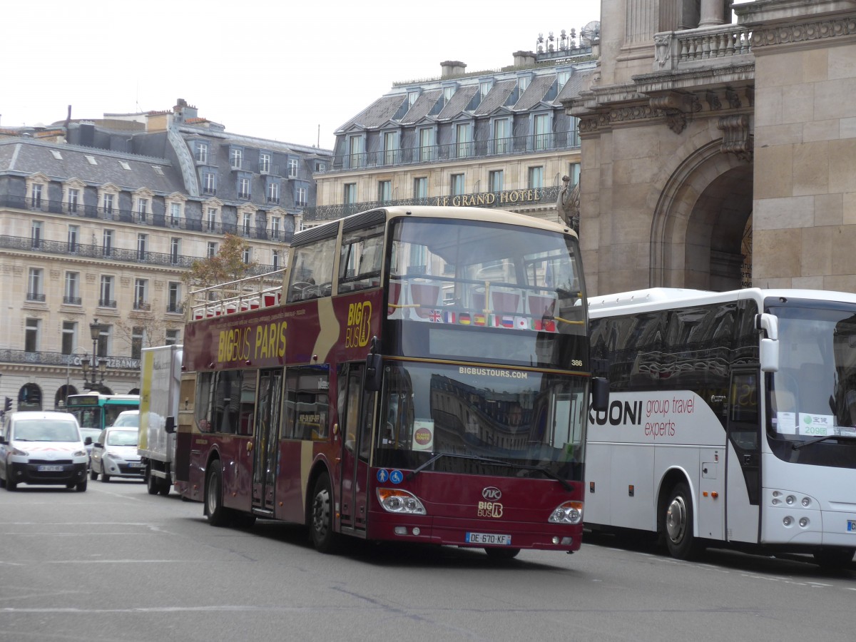 (166'953) - Big Bus, Paris - Nr. 386/DE 670 KF - Ankai am 16. November 2015 in Paris, Opra