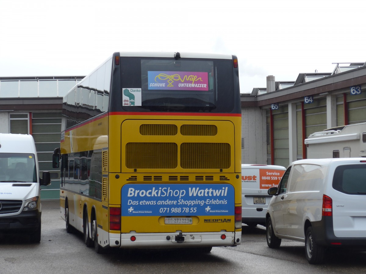 (167'508) - PostAuto Ostschweiz - SG 273'223 - Neoplan (ex P 27'022) am 25. November 2015 in Wil, Larag