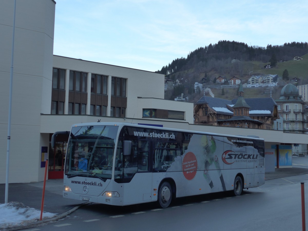 (167'881) - EAB Engelberg - Nr. 1/OW 10'195 - Mercedes (ex TC La Chaux-de-Fonds Nr. 214) am 25. Dezember 2015 beim Bahnhof Engelberg