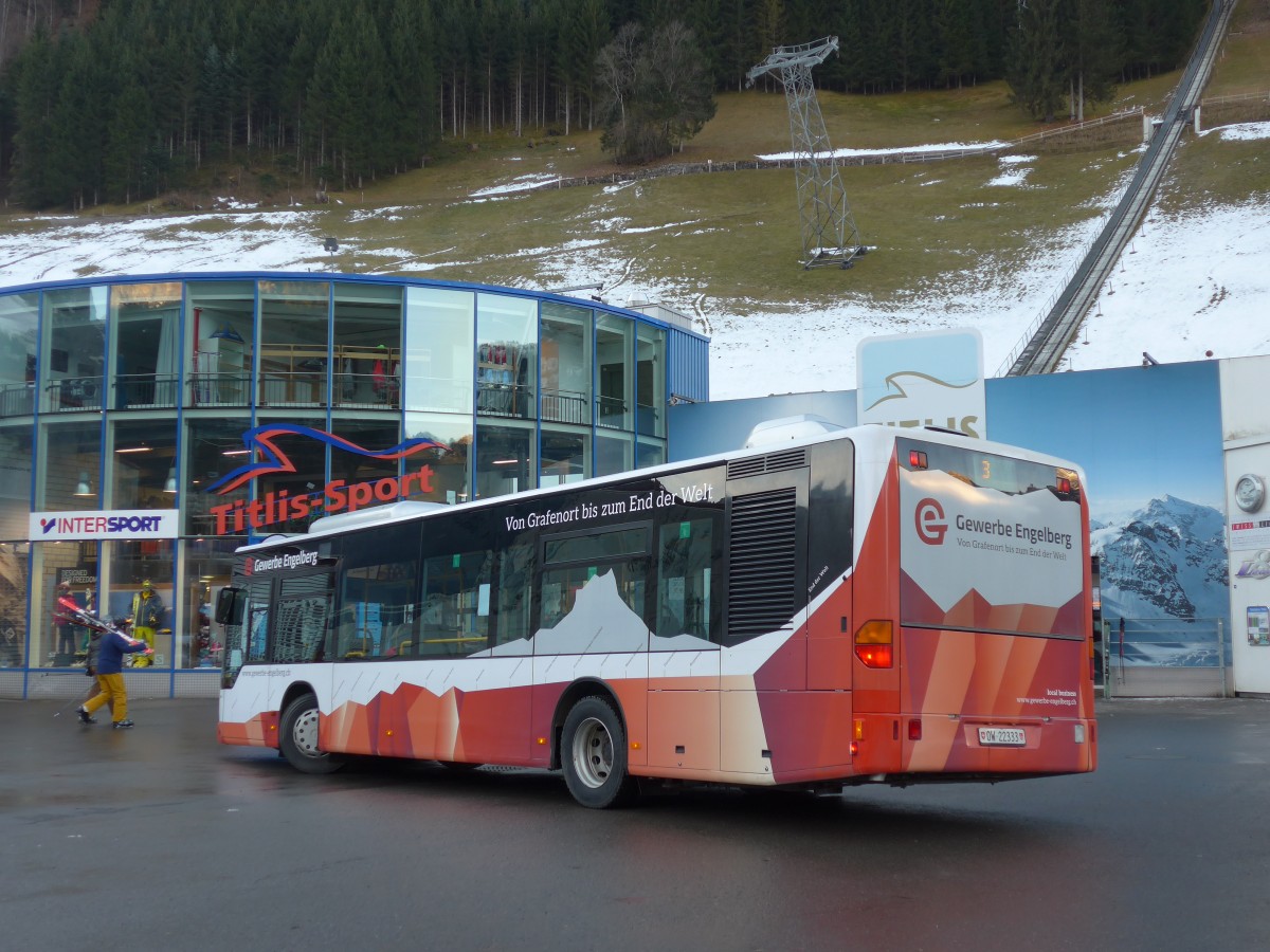 (167'897) - EAB Engelberg - Nr. 8/OW 22'333 - Mercedes (ex Ming, Sils-Maria; ex Vorfhrwagen EvoBus, D-Mannheim) am 25. Dezember 2015 in Engelberg, Titlisbahnen