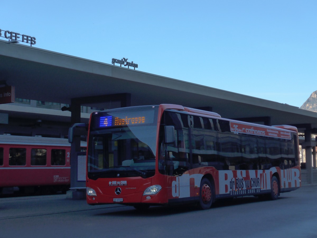 (168'008) - SBC Chur - Nr. 8/GR 97'508 - Mercedes am 26. Dezember 2015 beim Bahnhof Chur