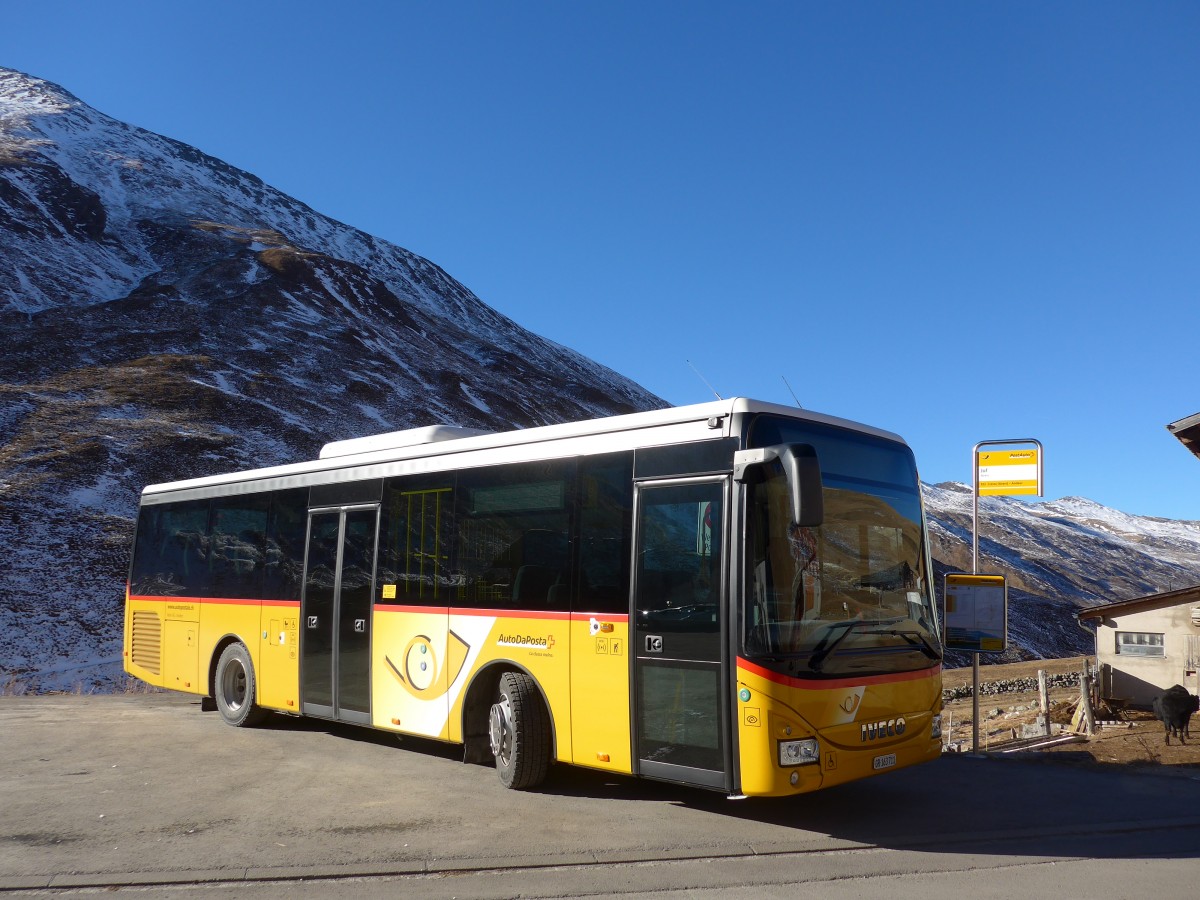 (168'065) - Mark, Andeer - GR 163'711 - Iveco am 29. Dezember 2015 in Juf