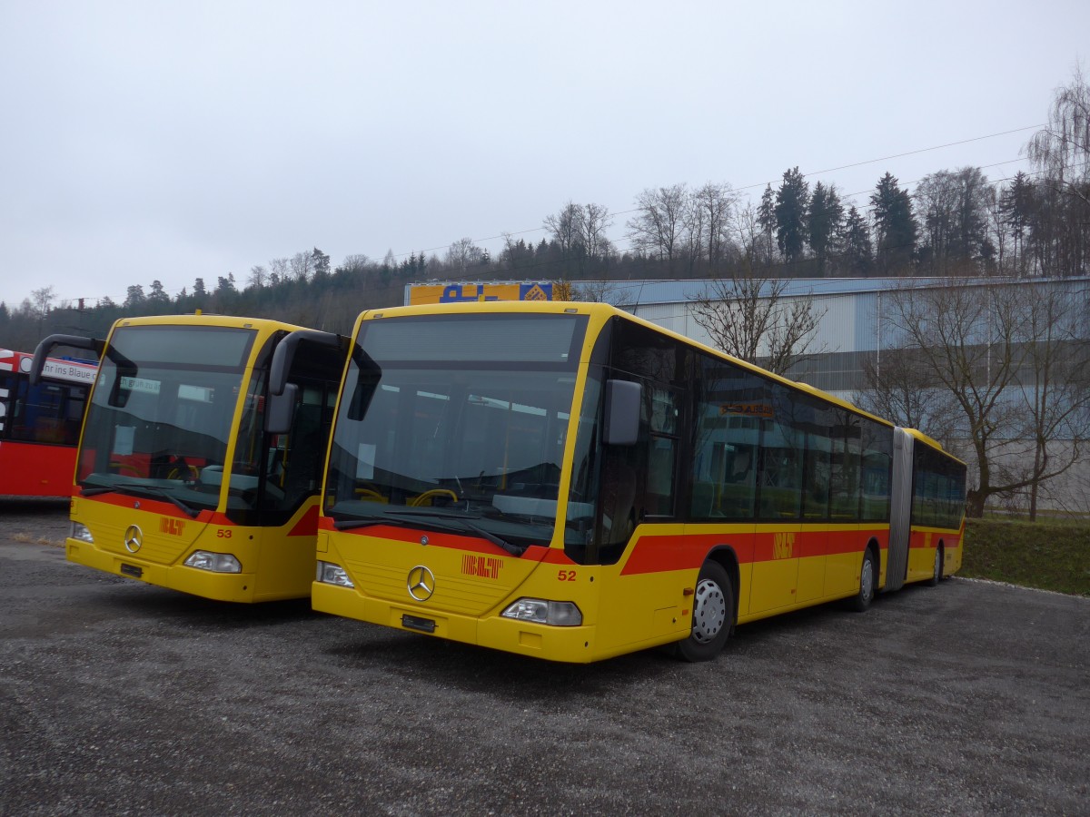 (168'153) - BLT Oberwil - Nr. 52 - Mercedes (ex TPL Lugano Nr. 24) am 30. Dezember 2015 in Kloten, EvoBus