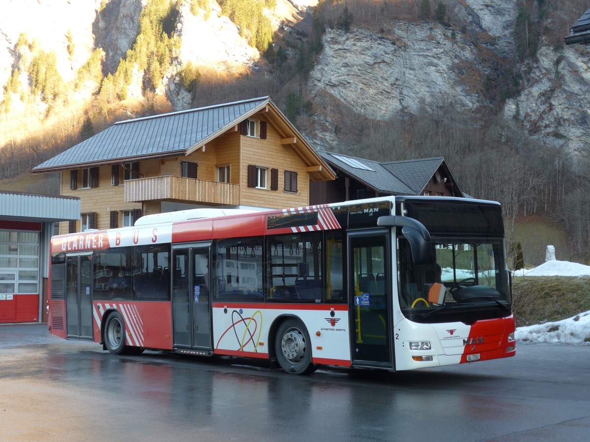 (168'210) - AS Engi - Nr. 2/GL 7702 - MAN (ex WilMobil, Wil Nr. 255; ex Vorfhrfahrzeug) am 1. Januar 2016 in Elm, Station