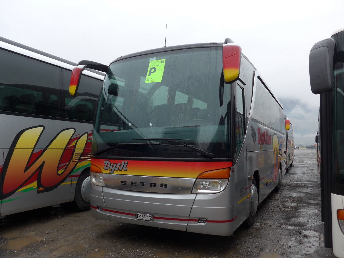 (168'322) - Dysli, Bern - Nr. 27/BE 134'772 - Setra am 9. Januar 2016 in Frutigen, Flugplatz