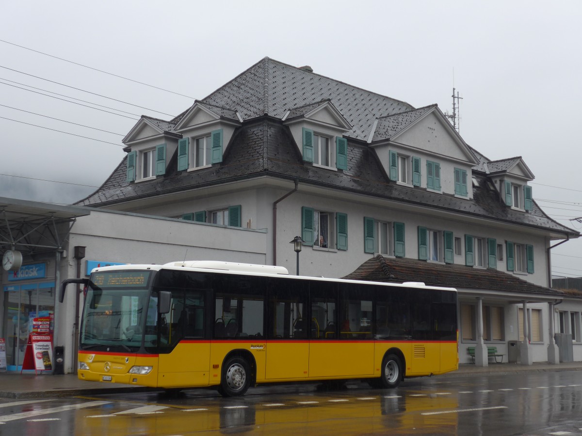 (168'332) - PostAuto Bern - BE 653'384 - Mercedes am 9. Januar 2016 beim Bahnhof Frutigen