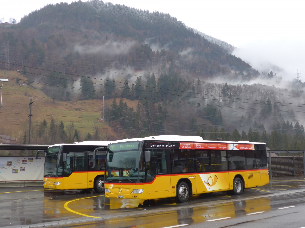 (168'439) - PostAuto Bern - BE 489'810 - Mercedes (ex Portenier, Adelboden Nr. 10) am 10. Januar 2016 beim Bahnhof Reichenbach