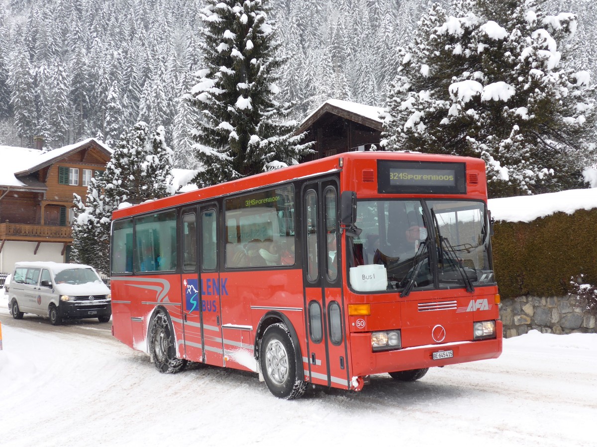 (168'476) - AFA Adelboden - Nr. 50/BE 645'415 - Vetter (ex AVG Grindelwald Nr. 21) am 17. Januar 2016 in Zweisimmen, Obegg