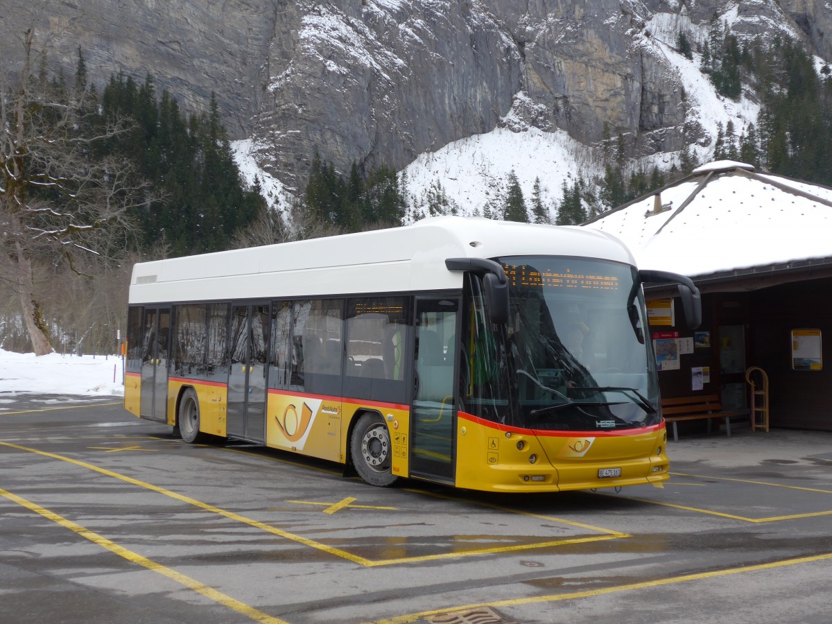 (168'552) - PostAuto Bern - BE 475'161 - Hess am 24. Januar 2016 in Stechelberg, Hotel