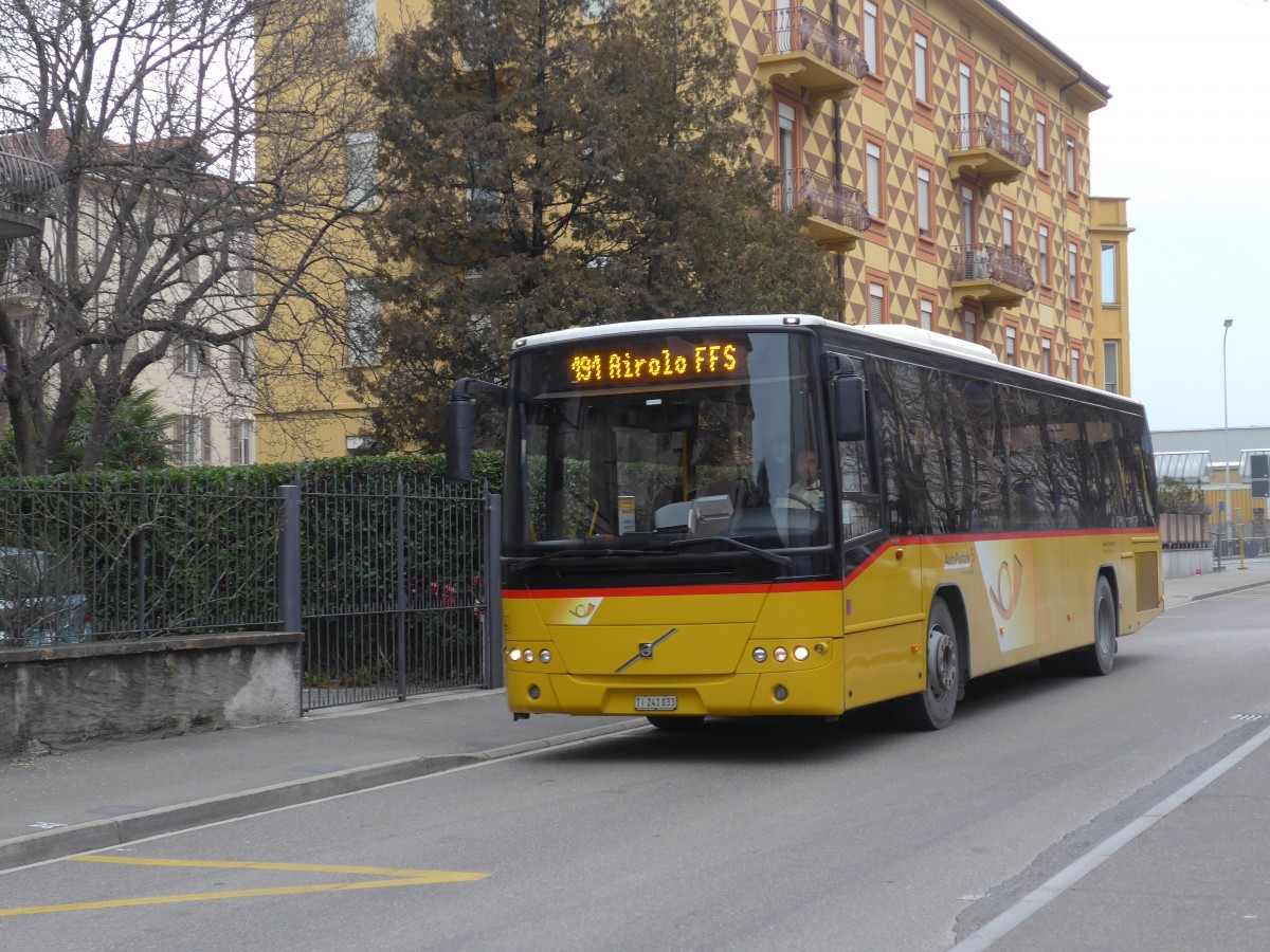 (168'672) - Marchetti, Airolo - TI 241'033 - Volvo am 6. Februar 2016 in Bellinzona, Fermata provvisoria