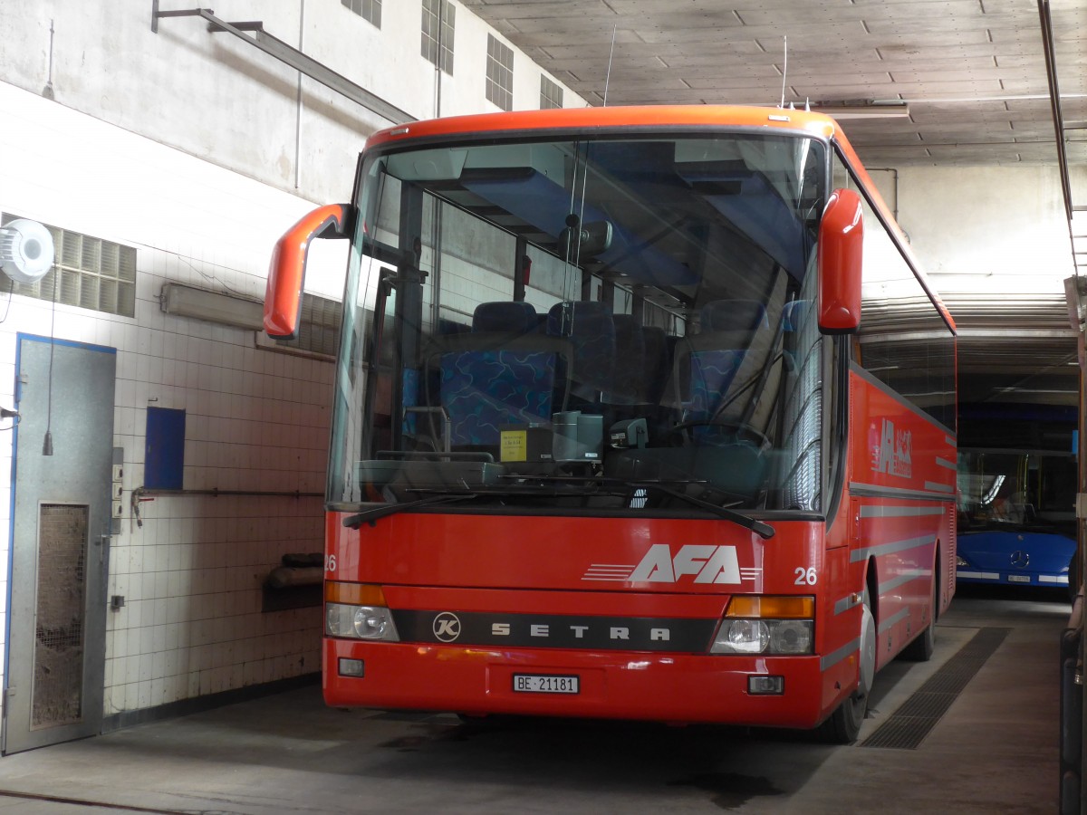 (168'847) - AFA Adelboden - Nr. 26/BE 21'181 - Setra (ex Nr. 16; ex Frhlich, D-Ludwigshafen/Rhein) am 22. Februar 2016 im Autobahnhof Adelboden