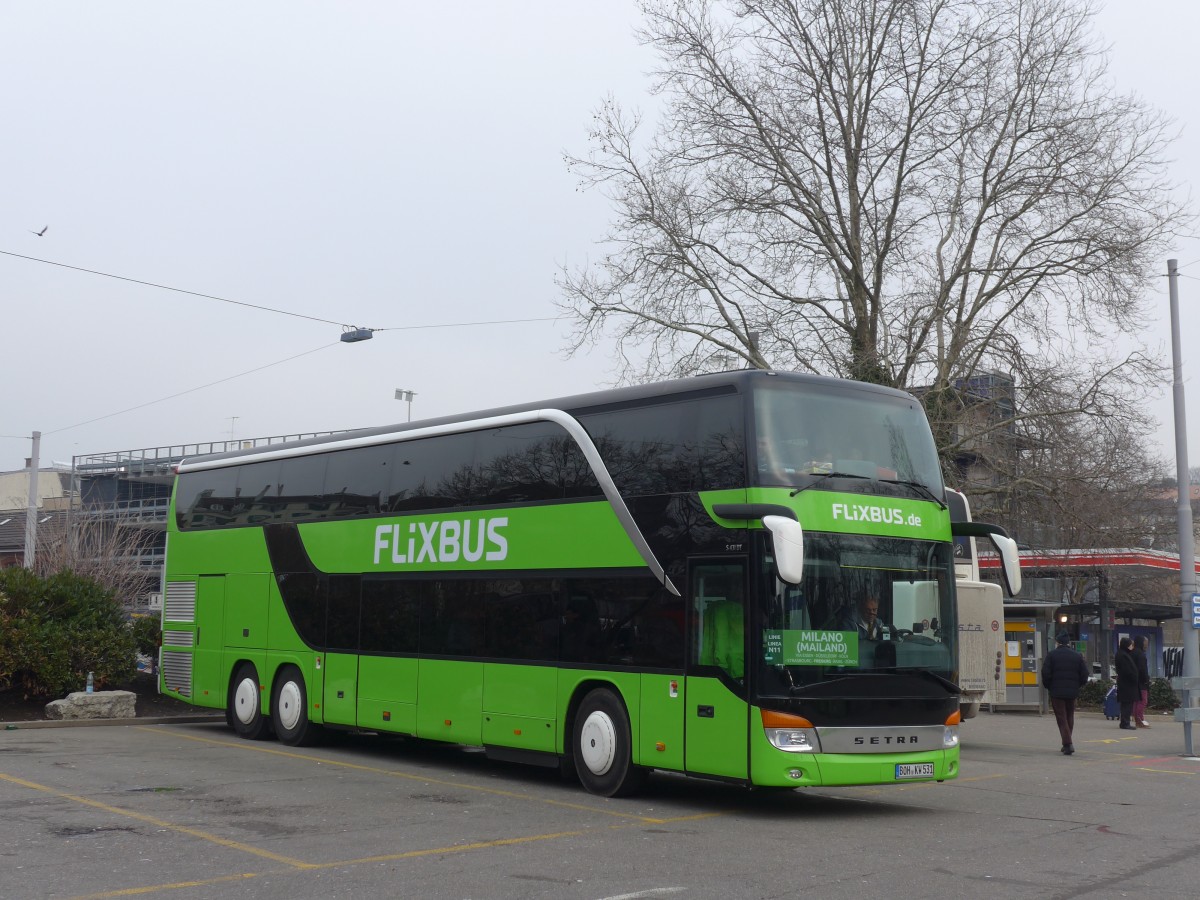 (168'939) - Aus Deutschland: Klein-Wiele, Bocholt - BOH-KW 531 - Setra am 27. Februar 2016 in Zrich, Sihlquai