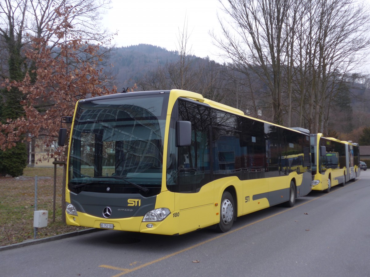 (169'012) - STI Thun - Nr. 180/BE 752'180 - Mercedes am 29. Februar 2016 bei der Schifflndte Thun