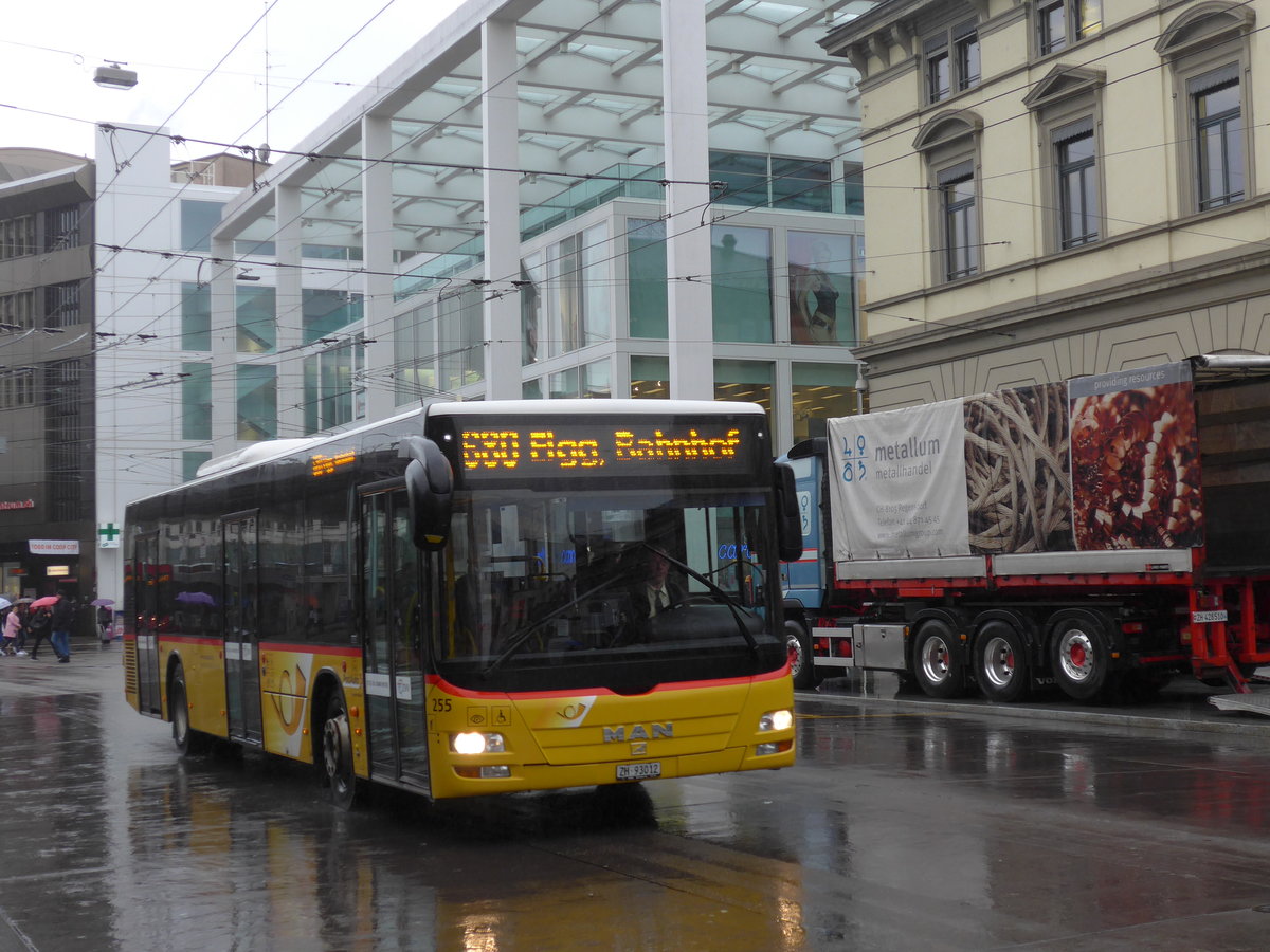 (170'500) - Steiger, Schlatt - Nr. 255/ZH 93'012 - MAN am 13. Mai 2016 beim Hauptbahnhof Winterthur