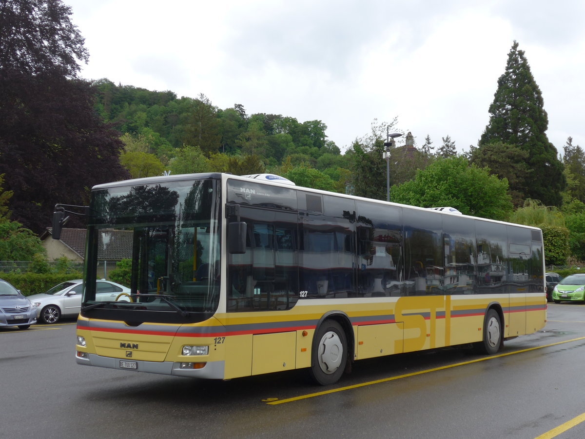 (170'994) - STI Thun - Nr. 127/BE 700'127 - MAN am 19. Mai 2016 bei der Schifflndte Thun