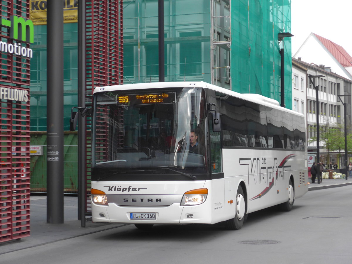 (171'055) - Klpfer, Neenstetten - UL-OK 160 - Setra am 19. Mai 2016 in Ulm, Rathaus Ulm