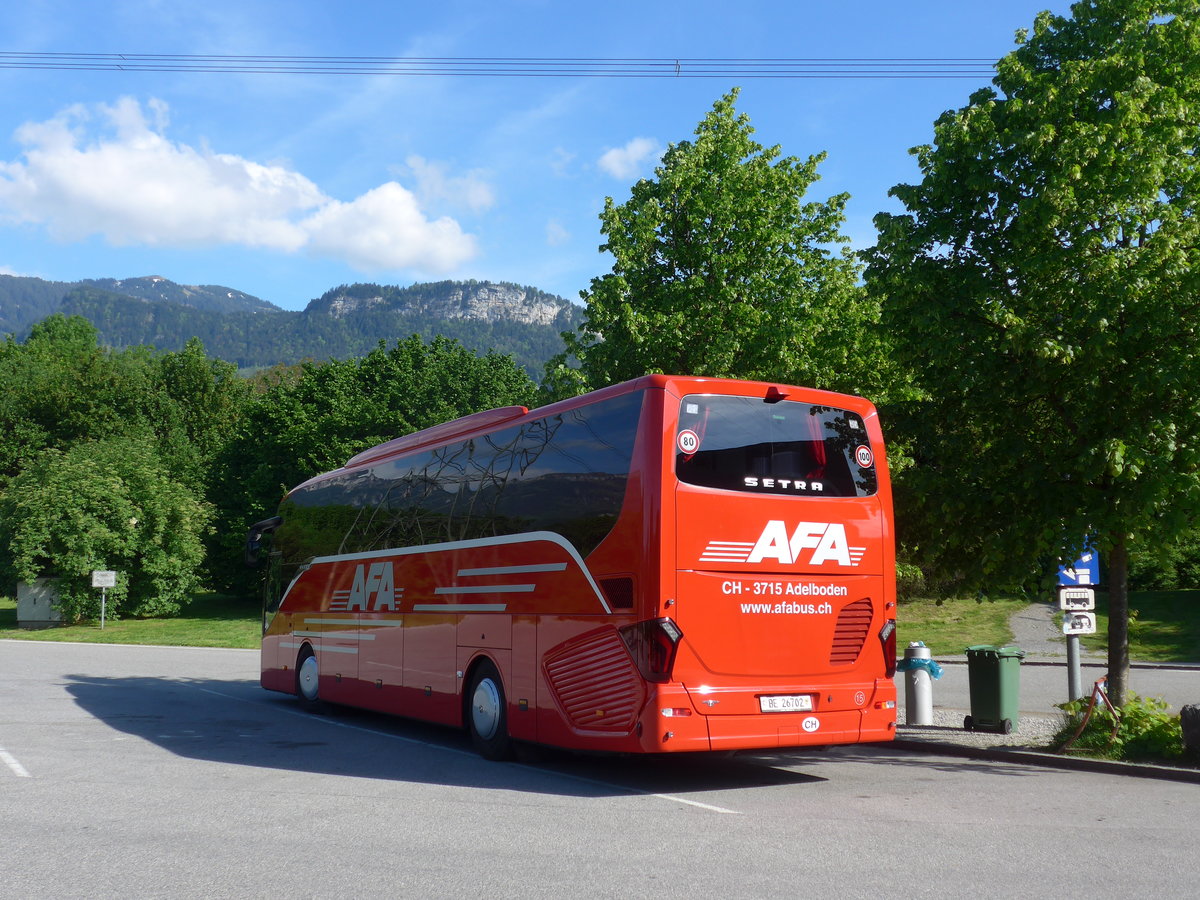 (171'201) - Aus der Schweiz: AFA Adelboden - Nr. 15/BE 26'702 - Setra am 20. Mai 2016 in Hohenems, Rasthof