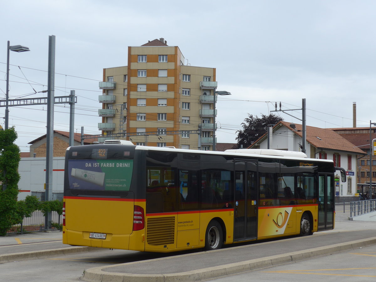 (171'770) - Klopfstein, Laupen - Nr. 3/BE 414'003 - Mercedes am 13. Juni 2016 beim Bahnhof Ddingen