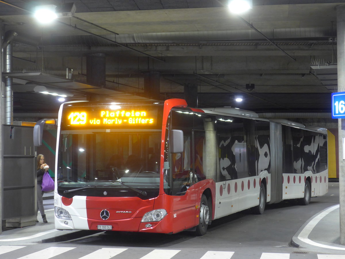 (171'778) - TPF Fribourg - Nr. 161/FR 300'243 - Mercedes am 13. Juni 2016 in Fribourg, Busbahnhof