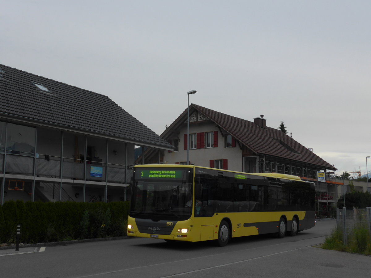 (171'927) - STI Thun - Nr. 148/BE 801'148 - MAN am 20. Juni 2016 in Steffisburg, Alte Bernstrasse