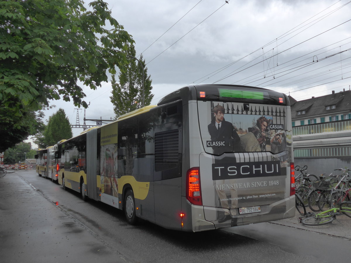 (171'948) - STI Thun - Nr. 164/BE 752'164 - Mercedes am 25. Juni 2016 beim Bahnhof Thun