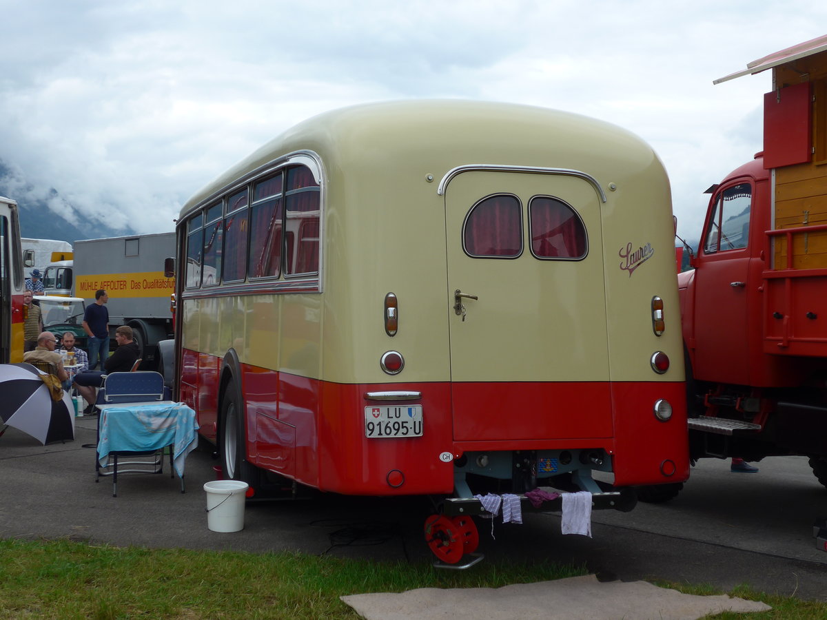 (172'468) - Imfeld, Sachseln - LU 91'695 U - Saurer/Tscher (ex Ltscher, Neuheim) am 26. Juni 2016 in Interlaken, Flugplatz